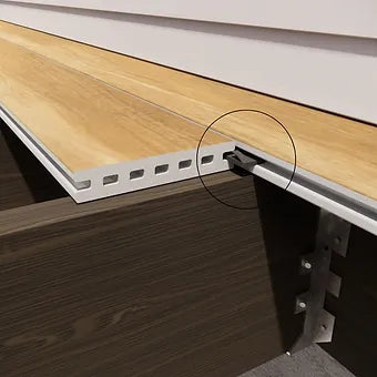 Tanzite Stone Deks Grooved Clips holding down stone decking boards